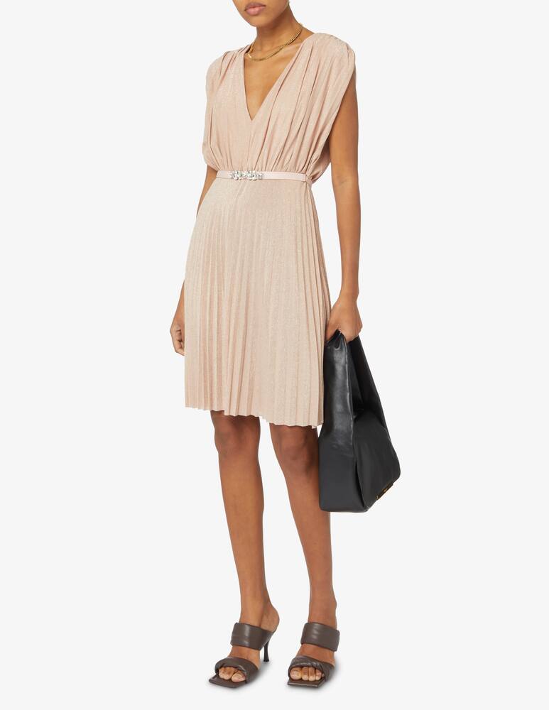 rinascente Liu Jo Lurex pleated midi dress