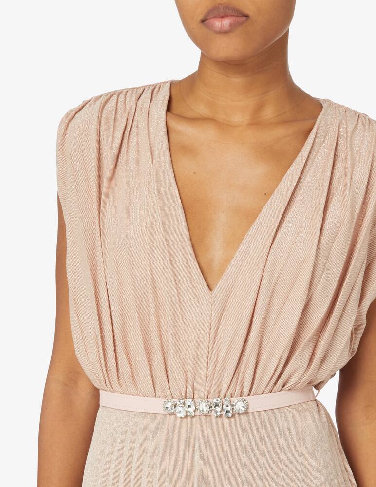 rinascente Liu Jo Lurex pleated midi dress