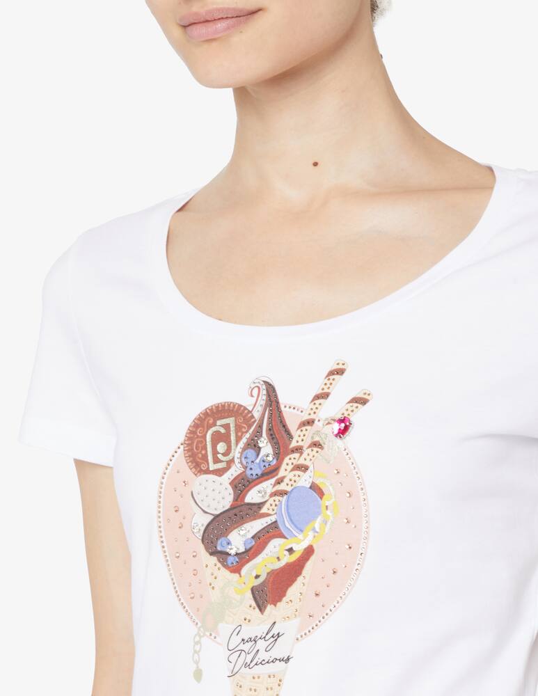 rinascente Liu Jo T-shirt in cotone rilievo