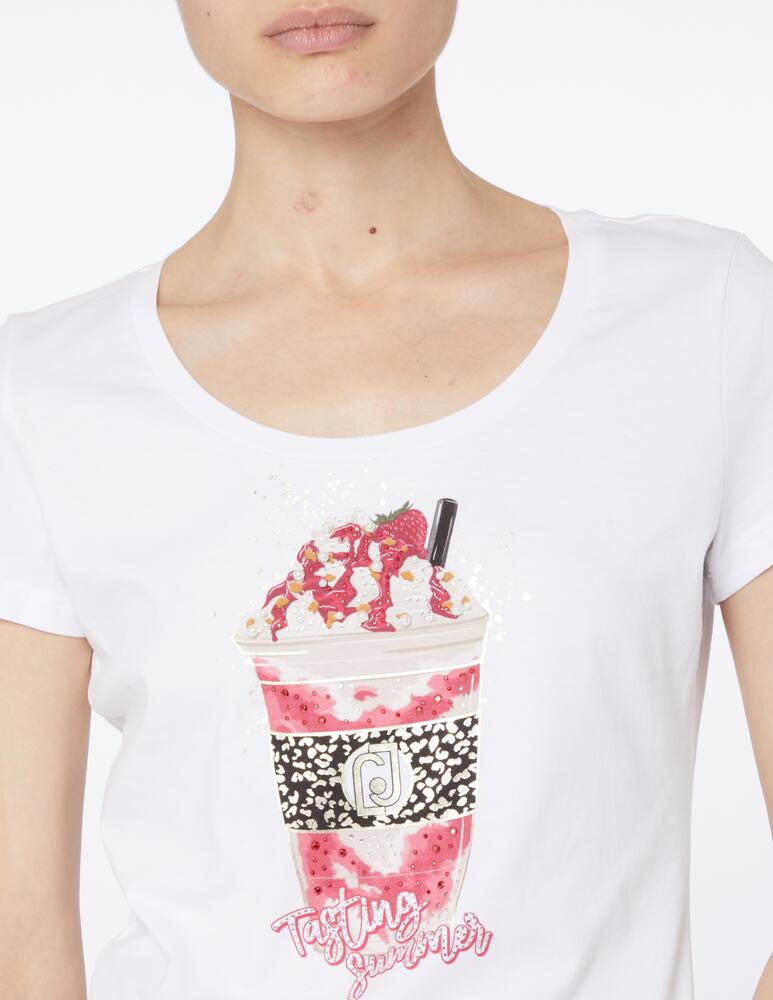 rinascente Liu Jo Embossed cotton t-shirt