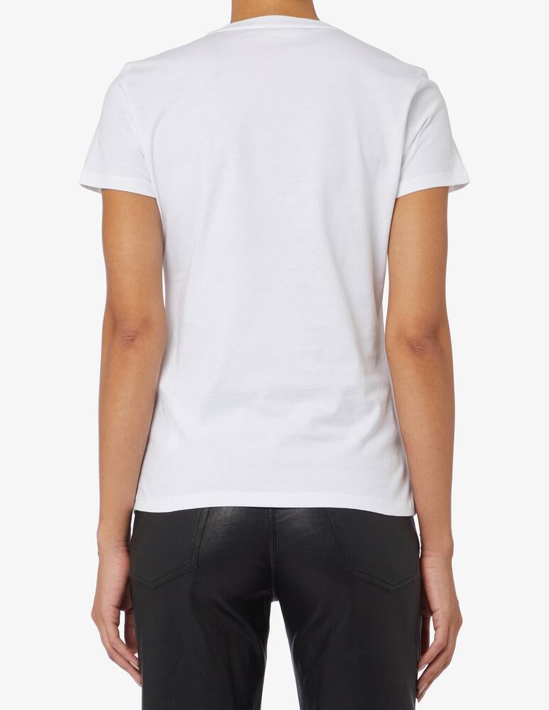rinascente Liu Jo Logo T-shirt with rhinestones - White