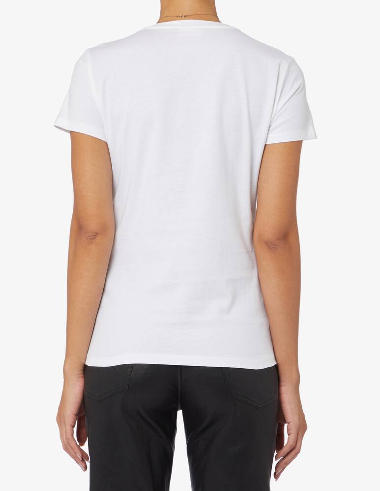 rinascente Liu Jo Logo T-shirt with rhinestones - White