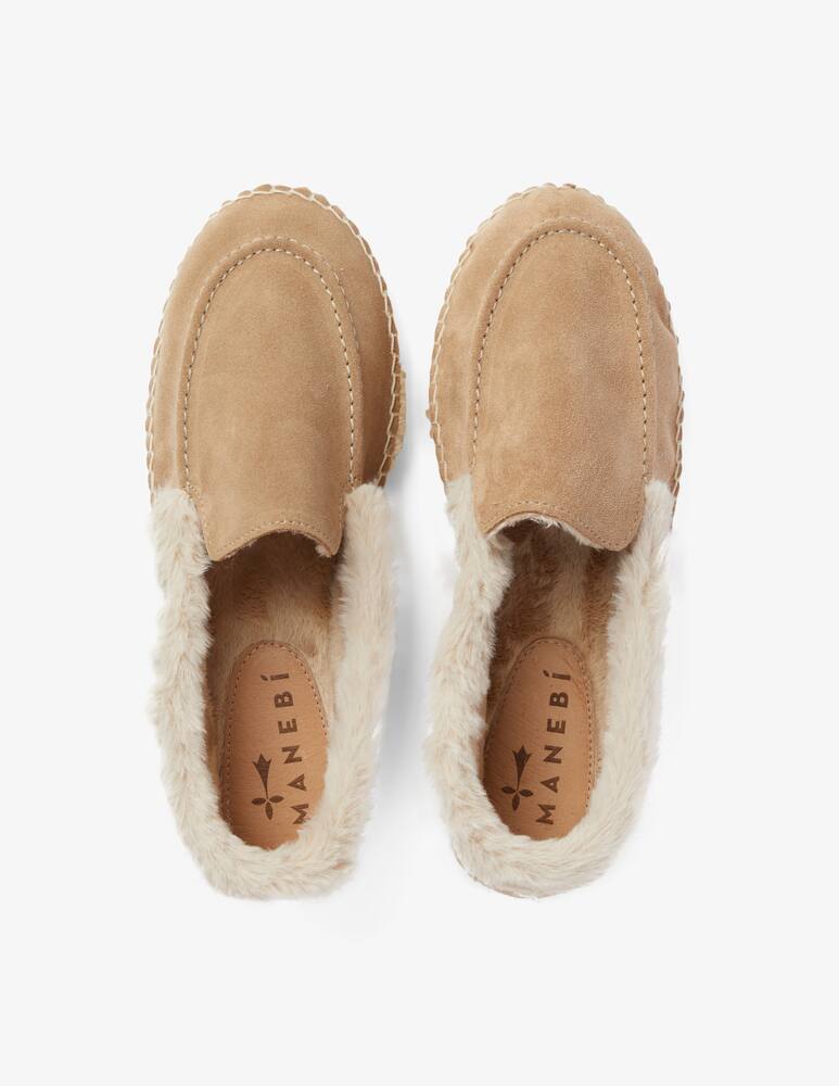 rinascente Manebì Suede and fur  loafer - Beige