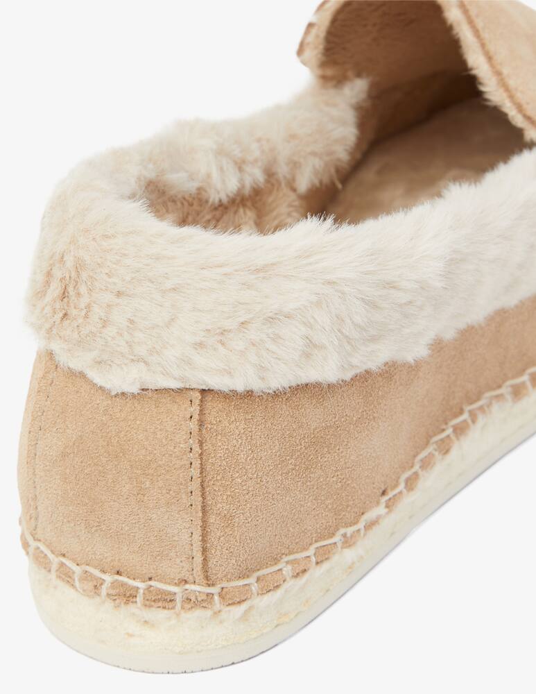 rinascente Manebì Suede and fur  loafer - Beige