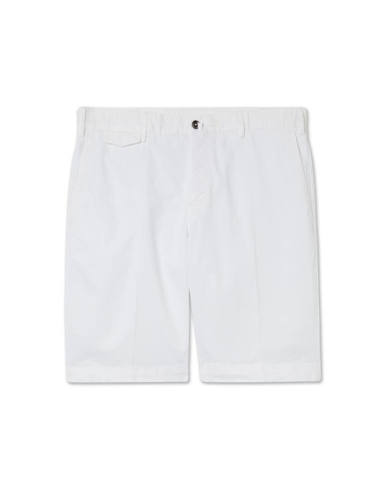 rinascente PT Pantaloni Torino Bermuda cotone gabardina stretch - bianco