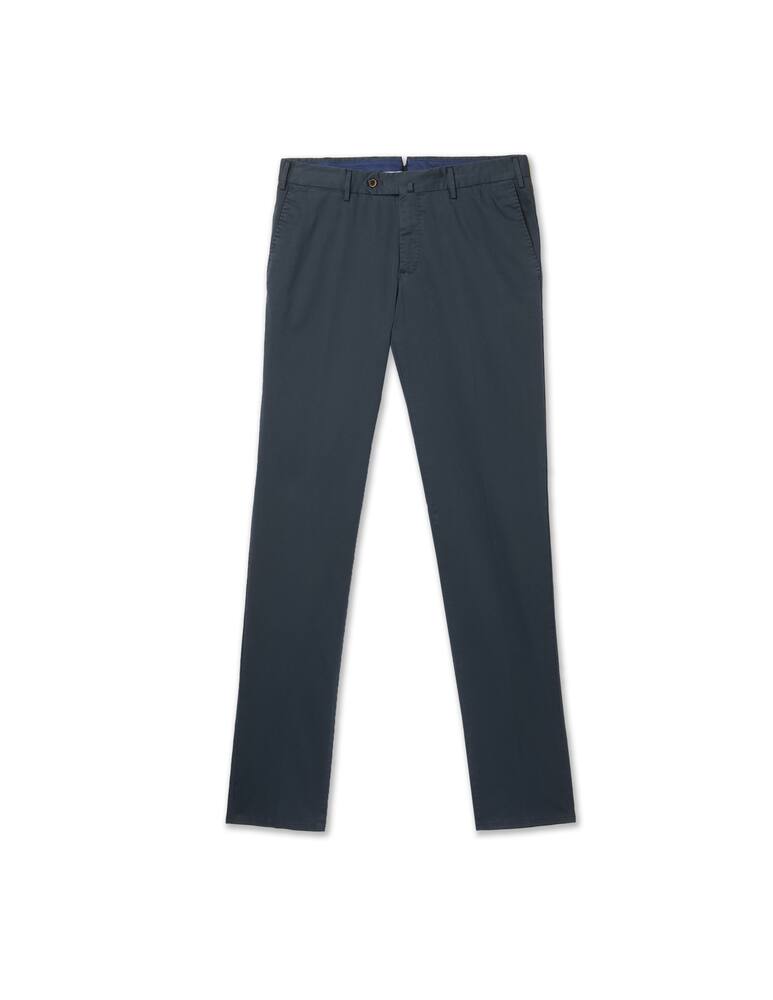 rinascente PT Pantaloni Torino Satin soft touch stretch slim chino pant - blue