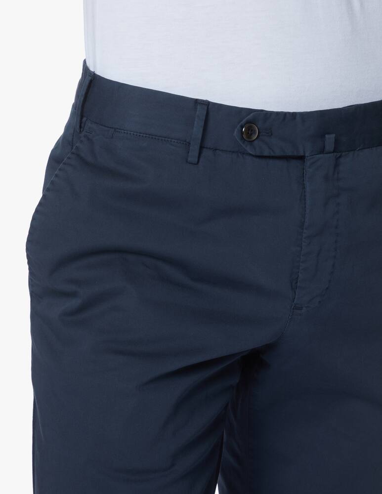 rinascente PT Pantaloni Torino Satin soft touch stretch slim chino pant - blue