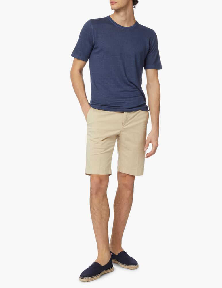 PT Pantaloni Torino Cotton gabardine stretch shorts - beige - picture 1 PT Pantaloni Torino Cotton gabardine stretch shorts - beige - picture 1