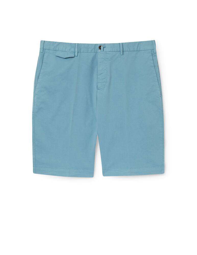 rinascente PT Pantaloni Torino Cotton gabardine stretch shorts - light blue