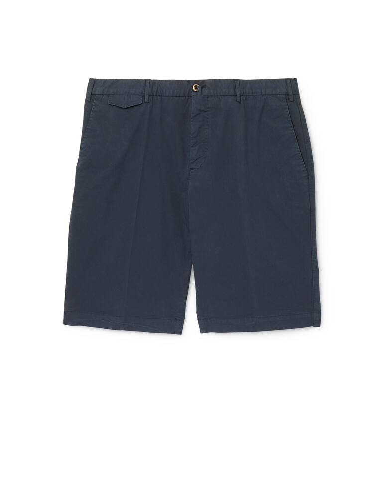 rinascente PT Pantaloni Torino Bermuda cotone gabardina stretch - blu