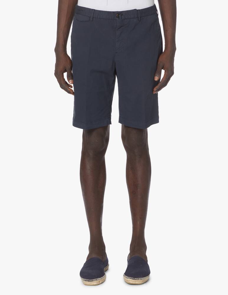 rinascente PT Pantaloni Torino Bermuda cotone gabardina stretch - blu