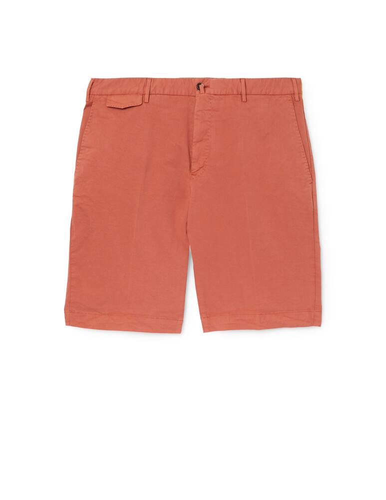 rinascente PT Pantaloni Torino Cotton gabardine stretch shorts - red