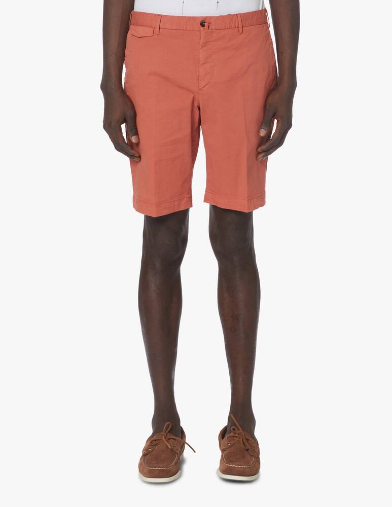 rinascente PT Pantaloni Torino Cotton gabardine stretch shorts - red