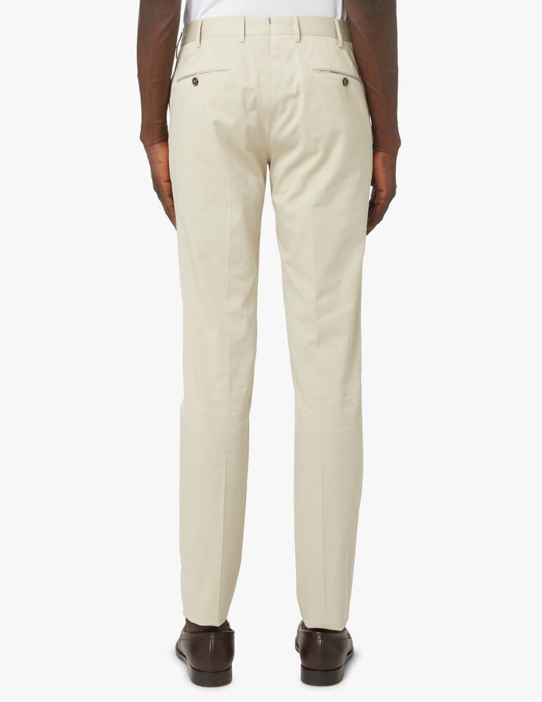 rinascente PT Pantaloni Torino Chino super slim cotone seta - bianco