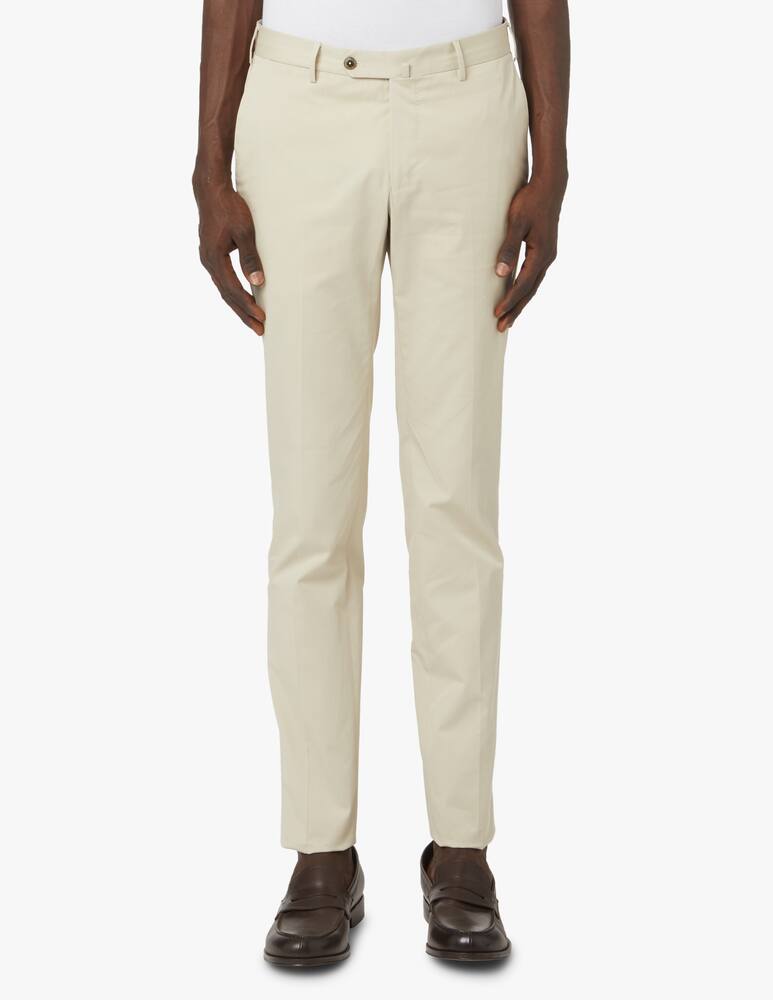 rinascente PT Pantaloni Torino Chino super slim cotone seta - bianco