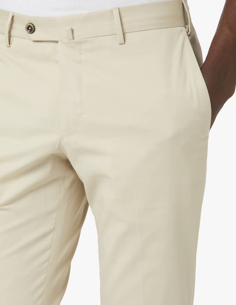rinascente PT Pantaloni Torino Chino super slim cotone seta - bianco