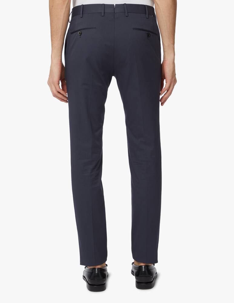 rinascente PT Pantaloni Torino Cotton silk super slim chino pant - blue