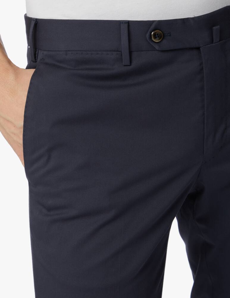 rinascente PT Pantaloni Torino Cotton silk super slim chino pant - blue