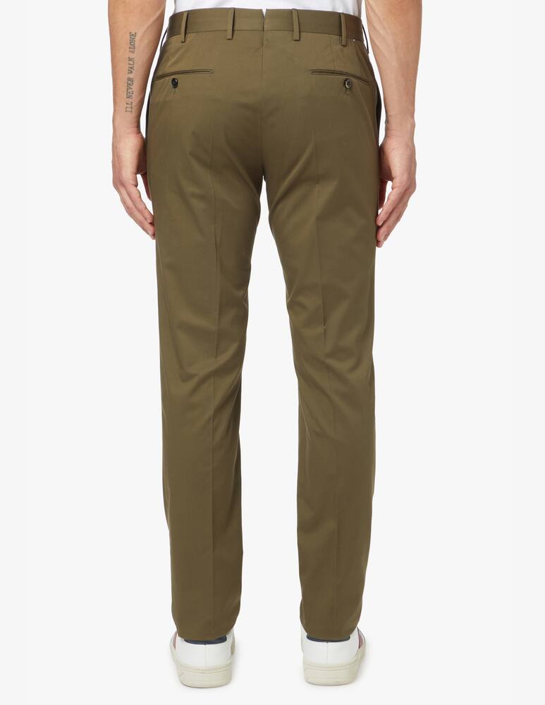 rinascente PT Pantaloni Torino Chino super slim cotone seta - verde