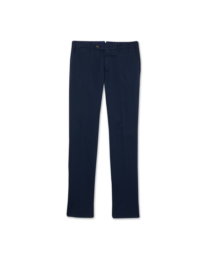 rinascente PT Pantaloni Torino Satin soft touch stretch slim chino pant - blue
