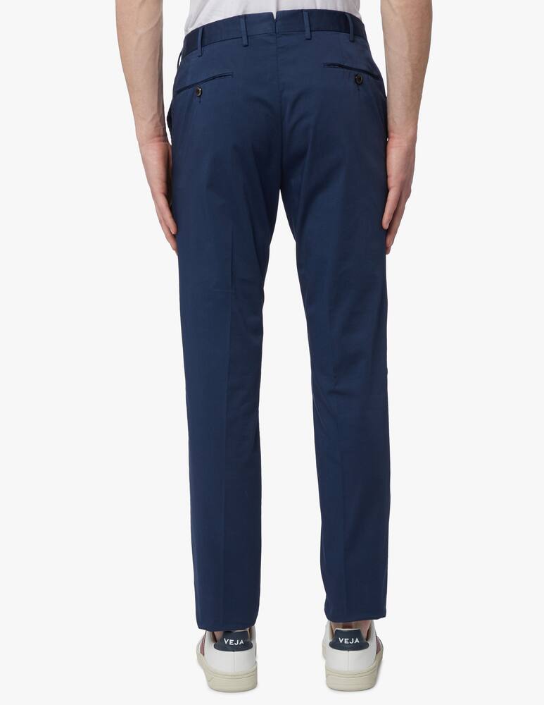 rinascente PT Pantaloni Torino Satin soft touch stretch slim chino pant - blue