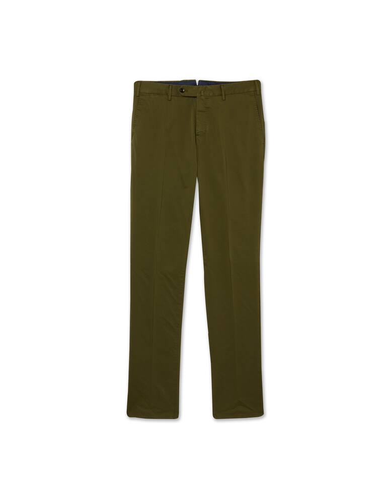 rinascente PT Pantaloni Torino Satin soft touch stretch slim chino pant - green