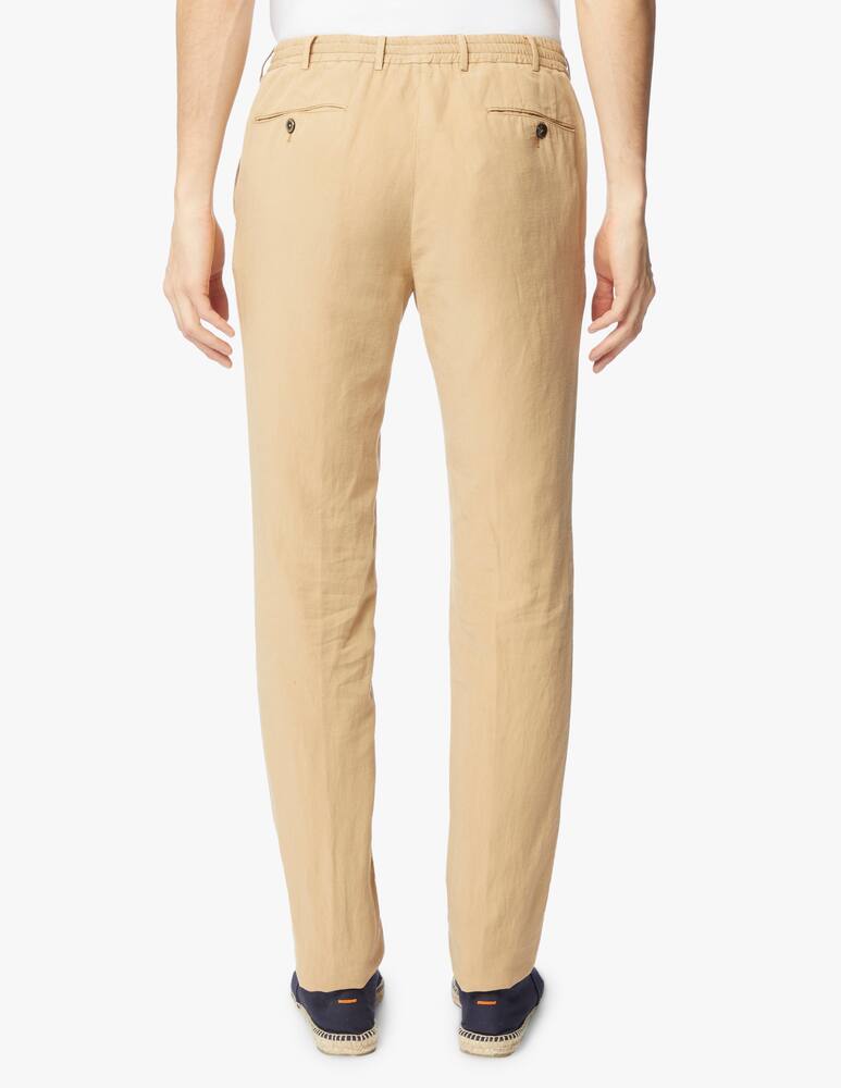 rinascente PT Pantaloni Torino Cotton linen jogger pant - beige