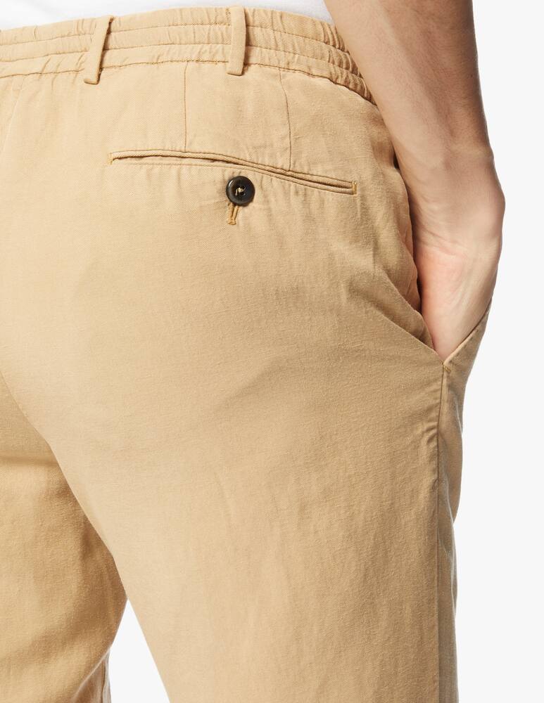 rinascente PT Pantaloni Torino Cotton linen jogger pant - beige