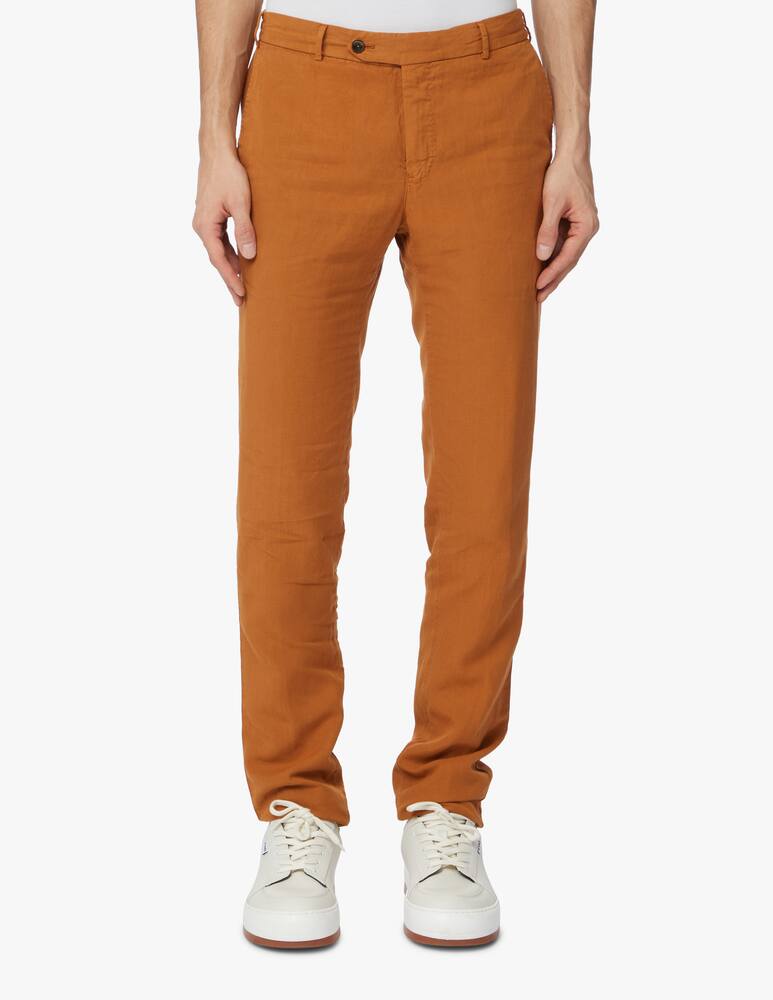rinascente PT Pantaloni Torino Cotton linen jogger pant - brown