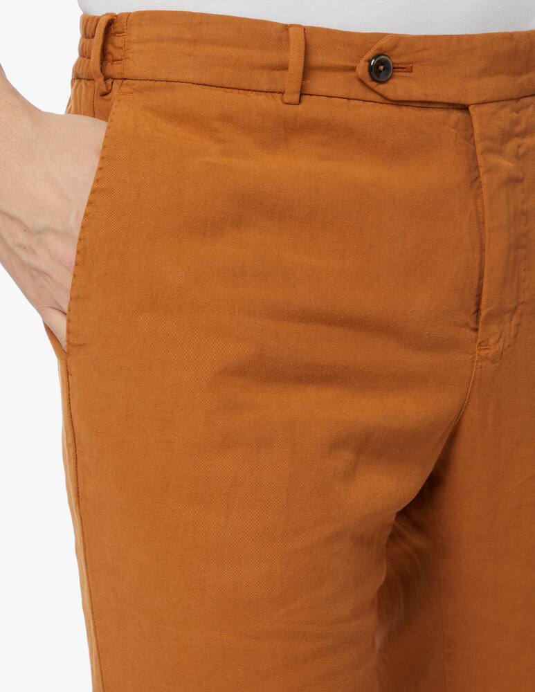 rinascente PT Pantaloni Torino Cotton linen jogger pant - brown