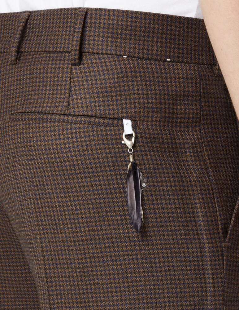 rinascente PT Pantaloni Torino Pantalone lana rebel fancy - Marrone
