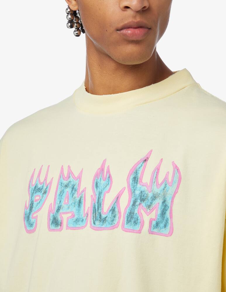 rinascente Palm Angels Maglietta logo flames 