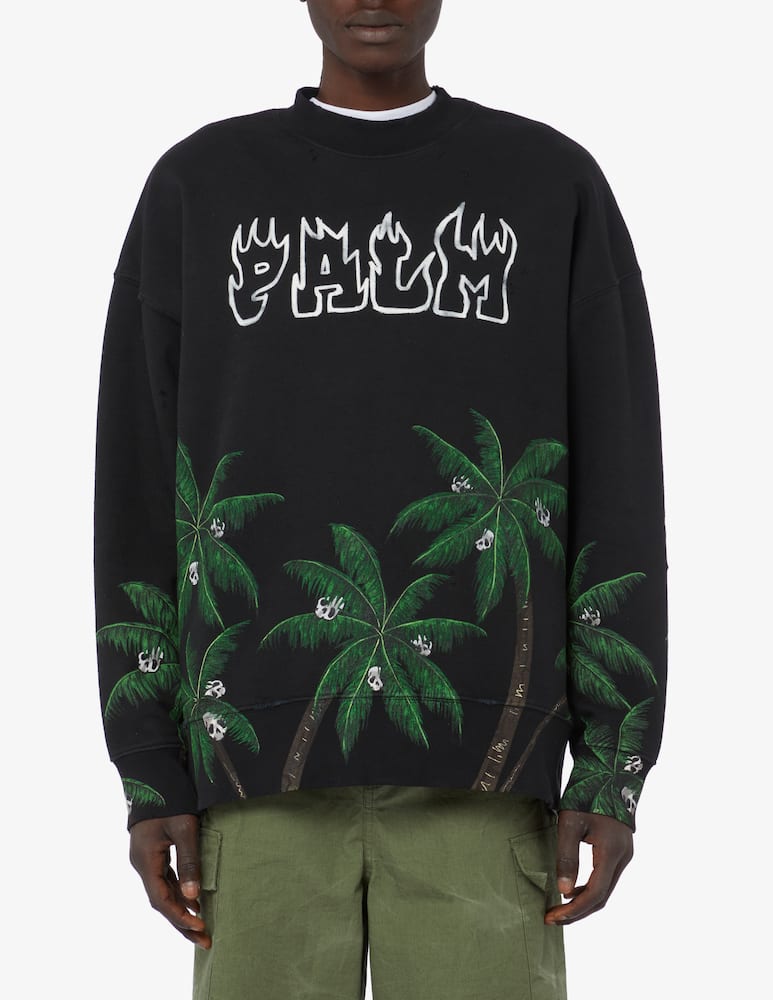 Palm Angels Vintage palm skull crewneck jumper - picture 1 Palm Angels Vintage palm skull crewneck jumper - picture 1
