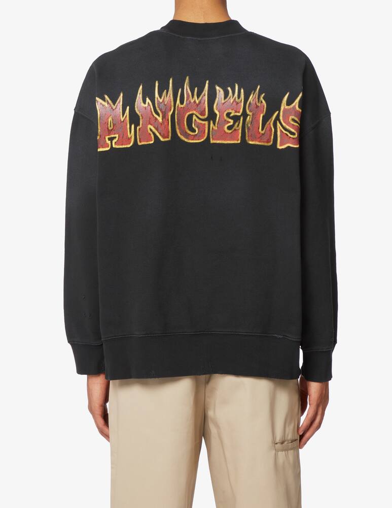 rinascente Palm Angels Logo flames crewneck jumper