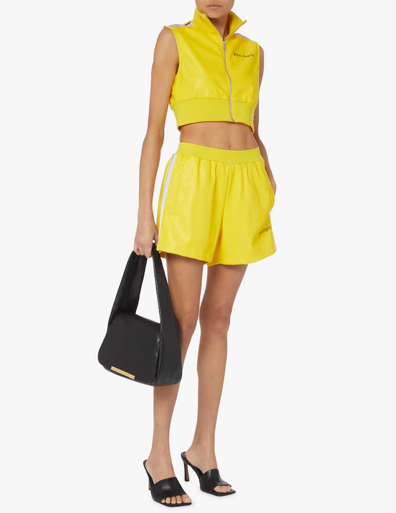 rinascente Palm Angels Faux leather shorts