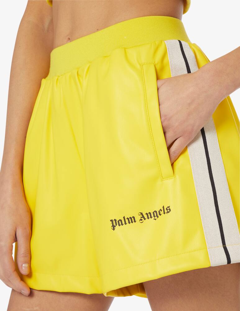 rinascente Palm Angels Faux leather shorts