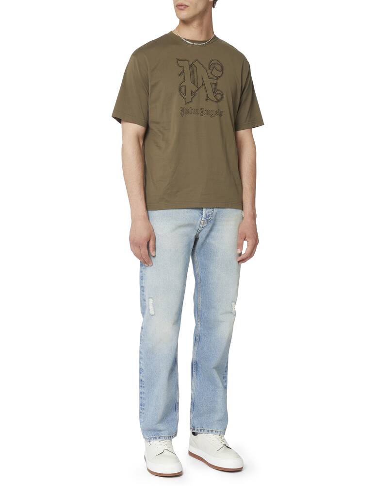 rinascente Palm Angels 5 pockets monogram loose fit denim