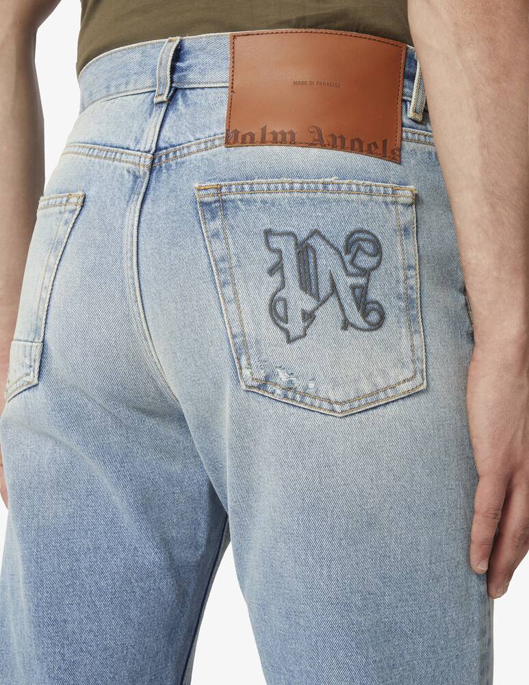 rinascente Palm Angels 5 pockets monogram loose fit denim