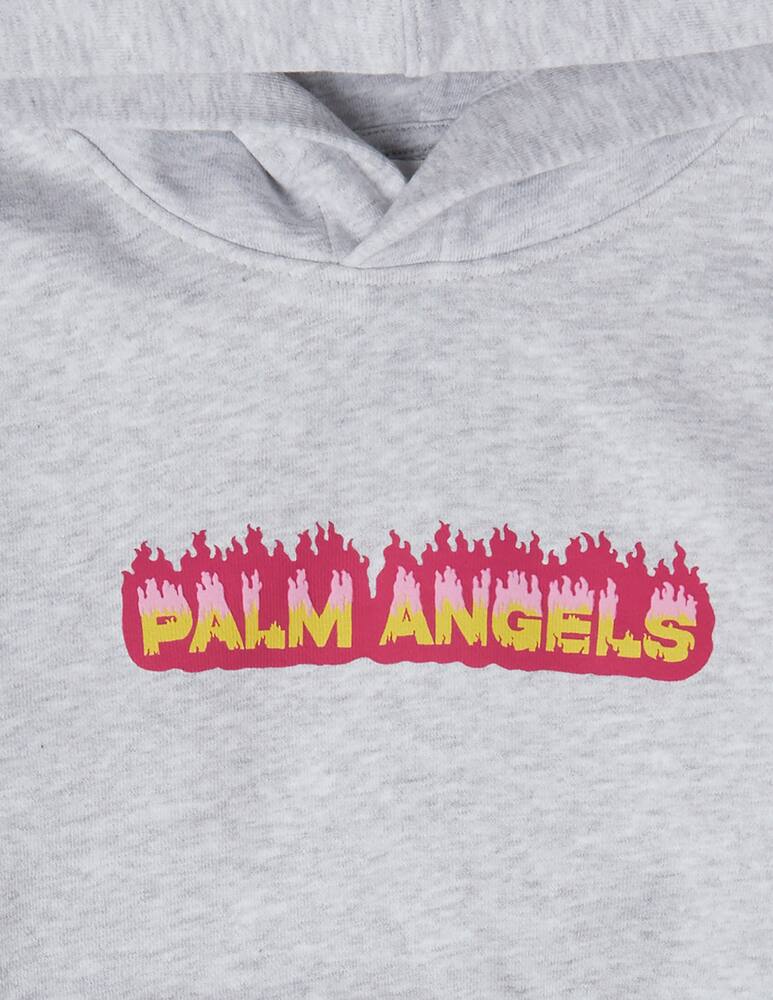 rinascente Palm Angels Flames cropped hoodie