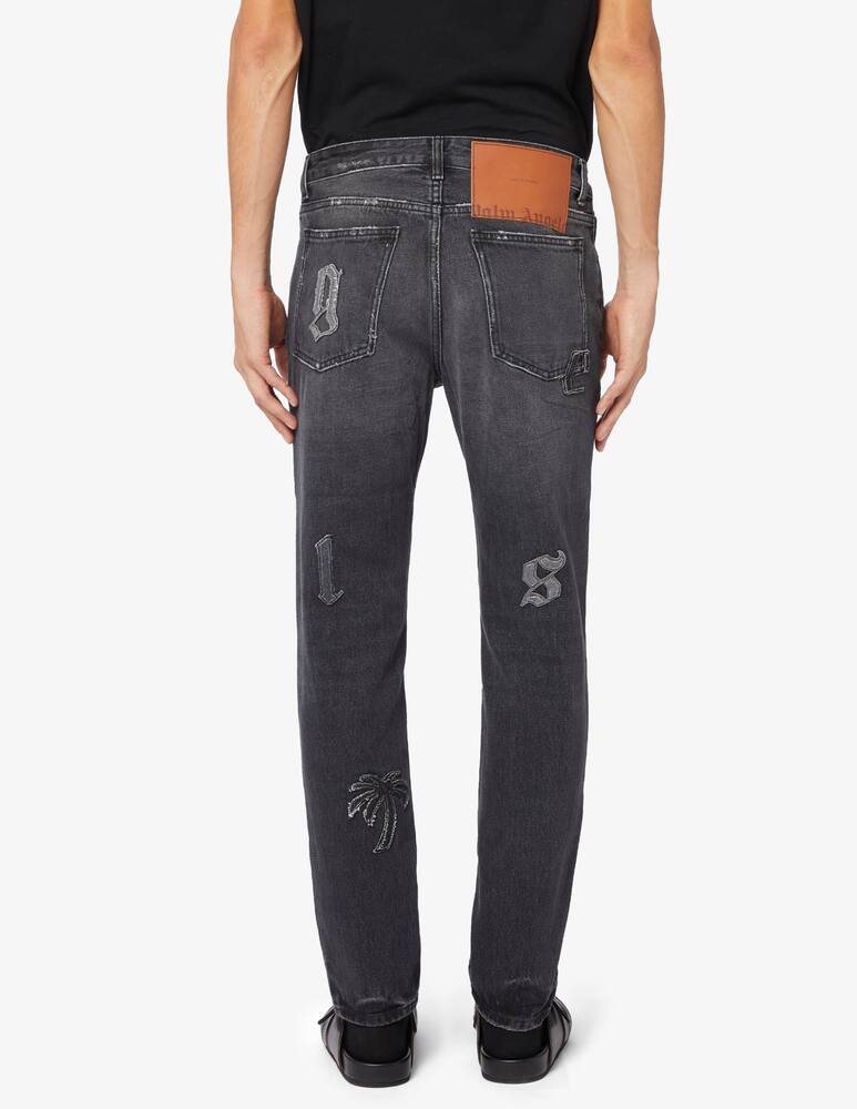 rinascente Palm Angels Logo patches reular fit 5 pockets pants