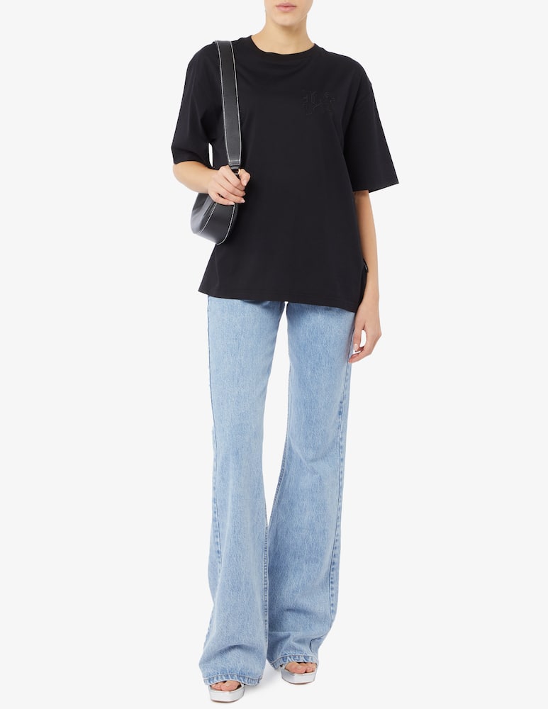 rinascente Palm Angels Maglietta monogram small logo slim fit