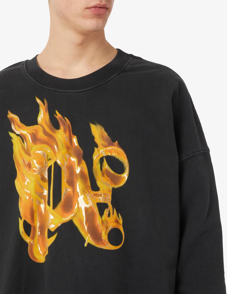 rinascente Palm Angels Maglia girocollo burning monogram