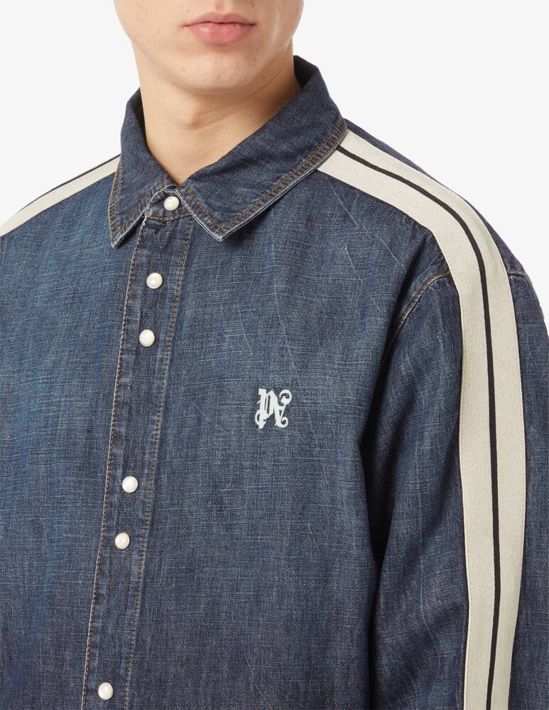 rinascente Palm Angels Monogram track denim shirt