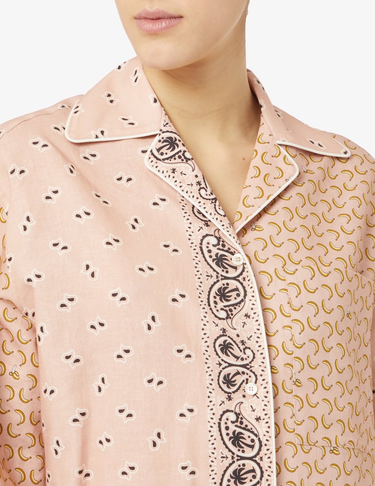 rinascente Palm Angels Paisley mix bowling shirt