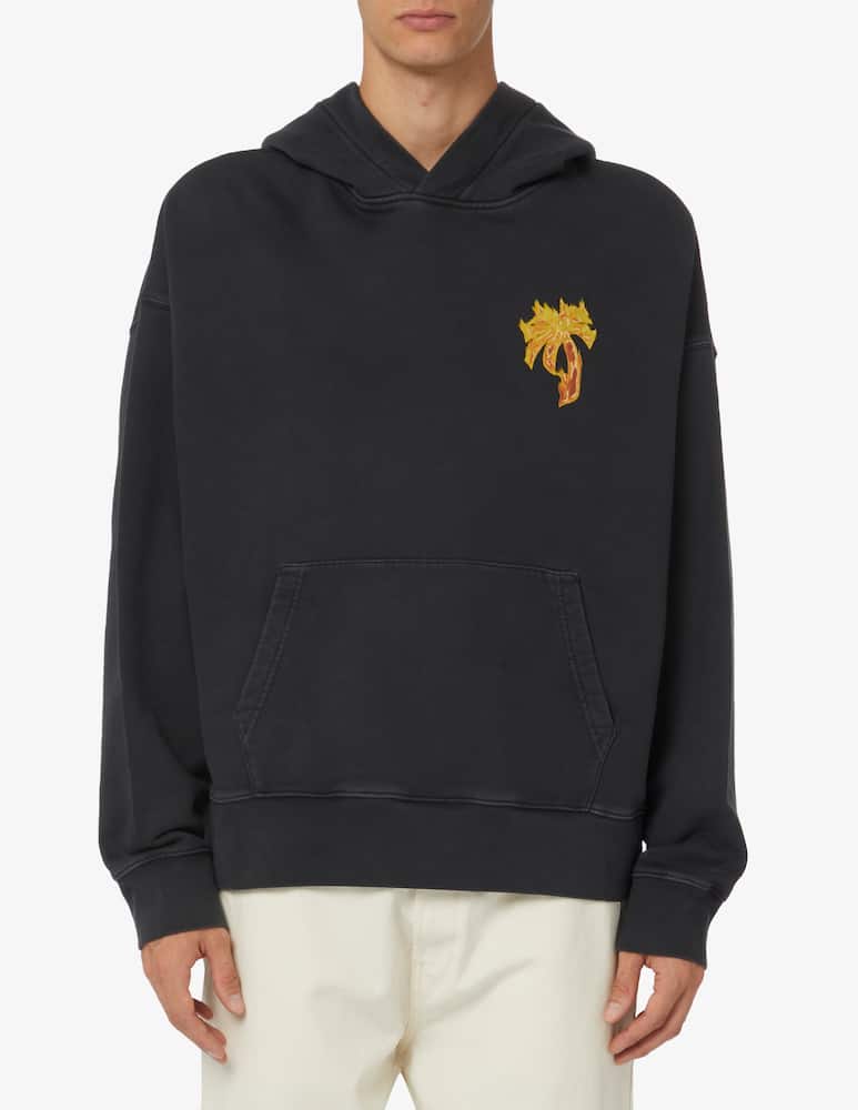 Palm Angels Felpa con cappuccio palm flames - immagine 1