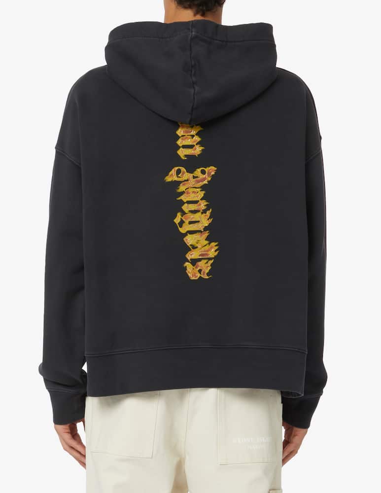 Palm Angels Felpa con cappuccio palm flames - immagine 3