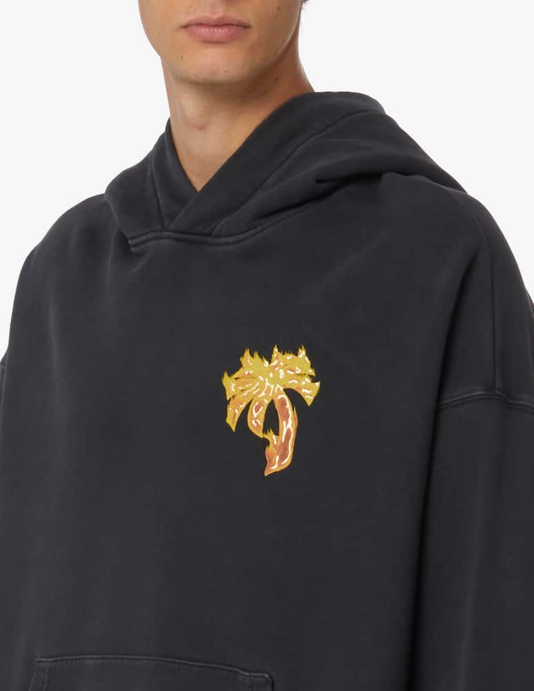 Palm Angels Felpa con cappuccio palm flames - immagine 4