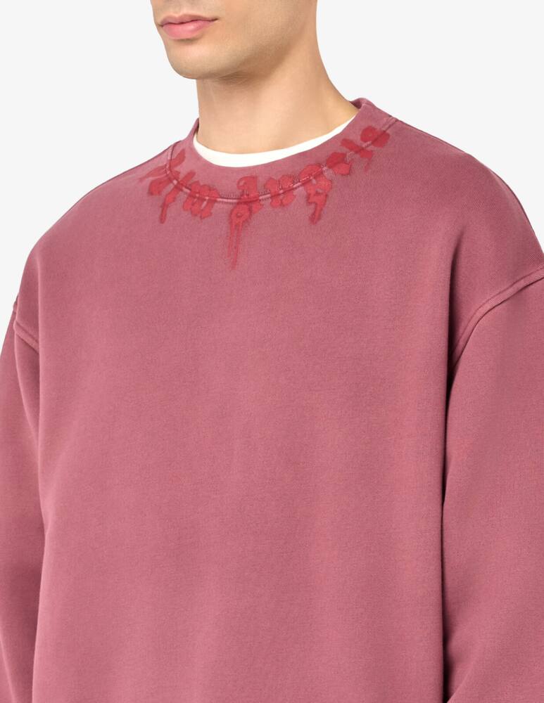 rinascente Palm Angels Neck logo crew jumper