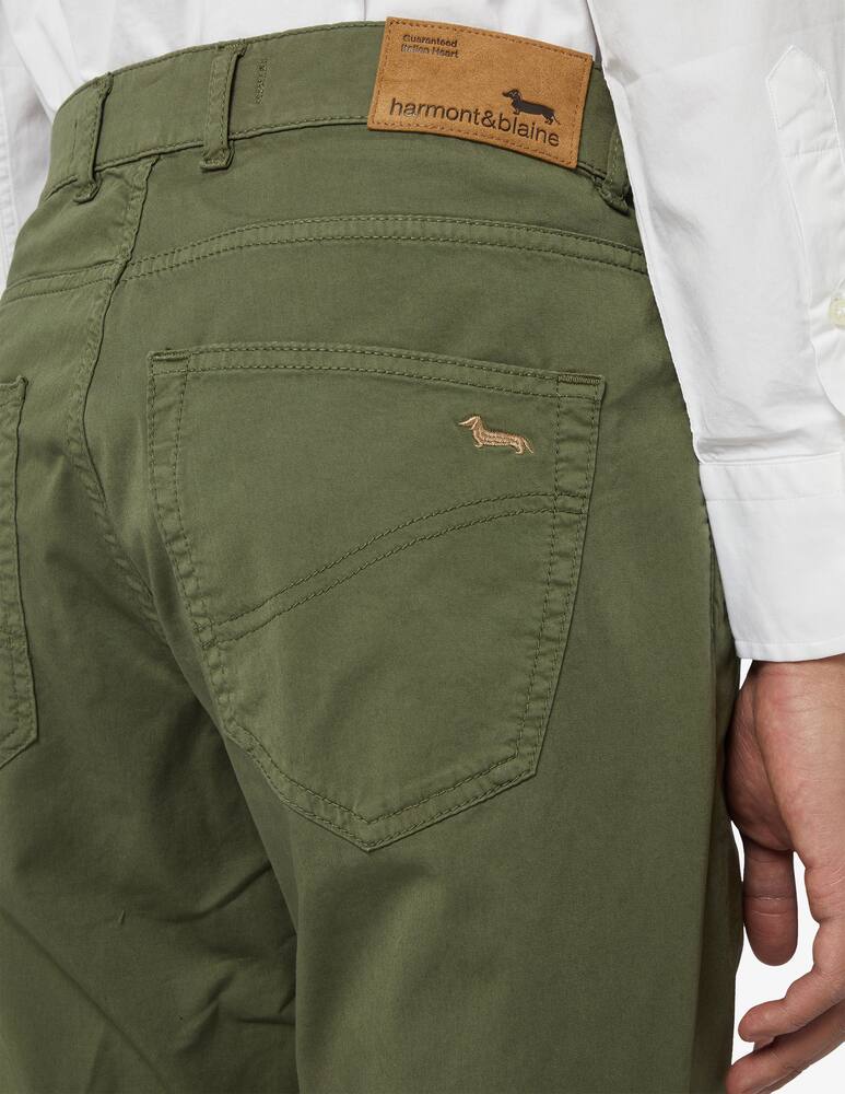 rinascente Harmont & Blaine 5 pockets gabardina pants stretch - military green