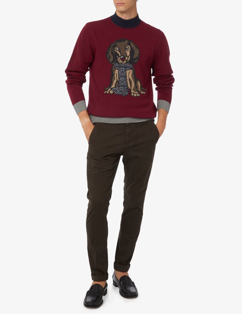 rinascente Harmont & Blaine Maglia intarsio bassotto con sciarpa